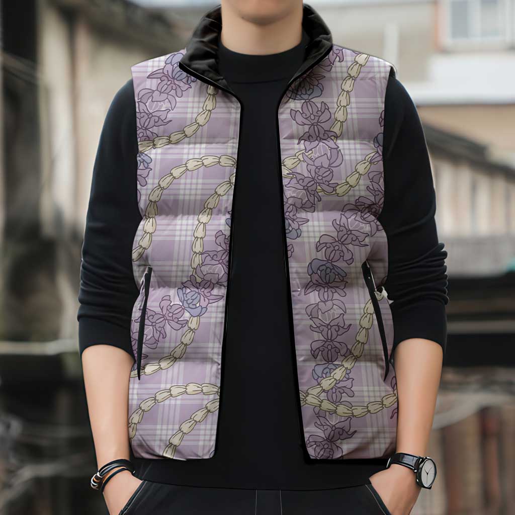 Pua Kalaunu Lei Sleeveless Puffer Jacket Palaka Pattern LT01 - Polynesian Pride