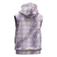 Pua Kalaunu Lei Sleeveless Zip Hoodie Palaka Pattern LT01 - Polynesian Pride