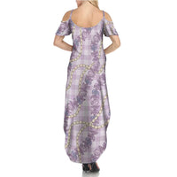 Pua Kalaunu Lei Summer Maxi Dress Palaka Pattern LT01 - Polynesian Pride