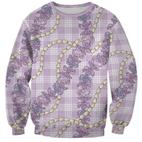 Pua Kalaunu Lei Sweatshirt Palaka Pattern