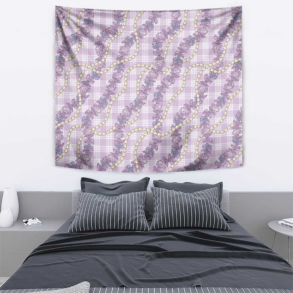 Pua Kalaunu Lei Tapestry Palaka Pattern