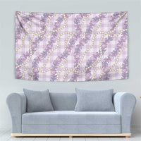 Pua Kalaunu Lei Tapestry Palaka Pattern