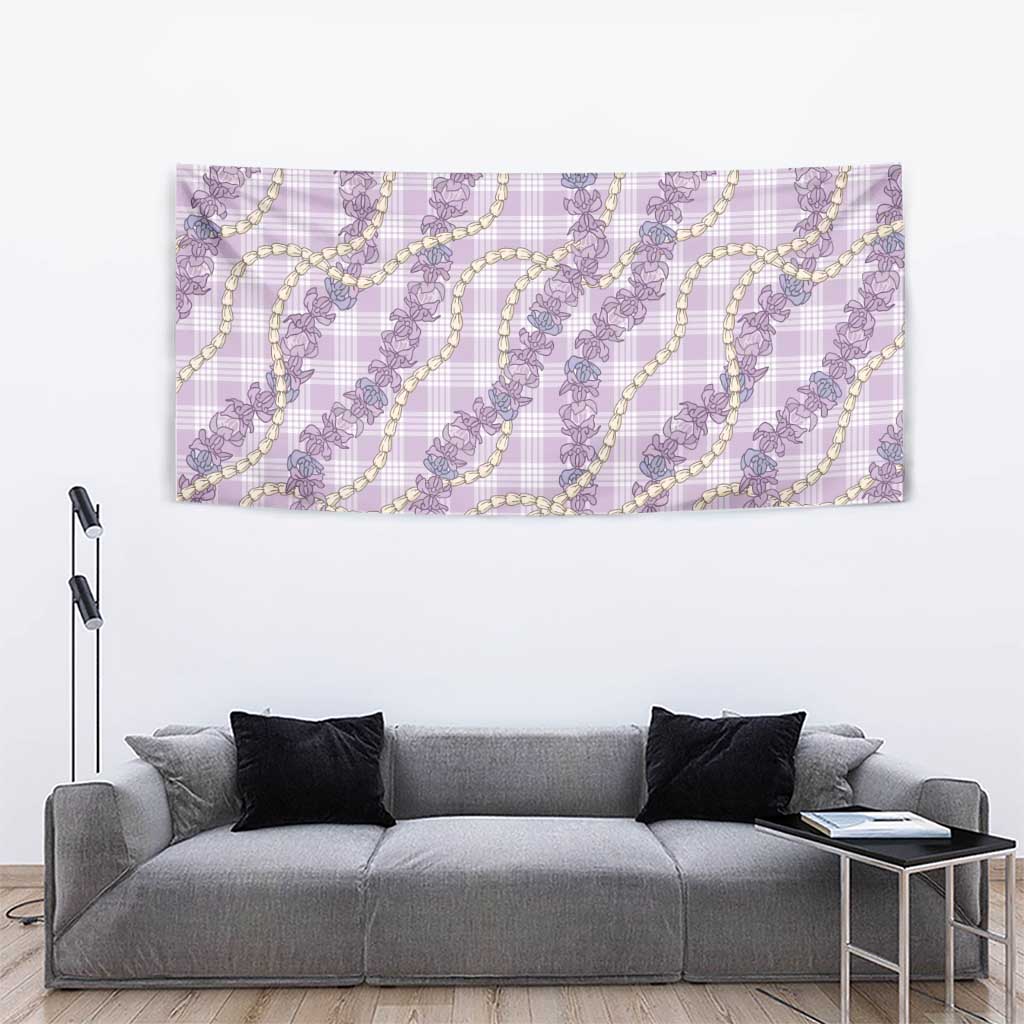Pua Kalaunu Lei Tapestry Palaka Pattern
