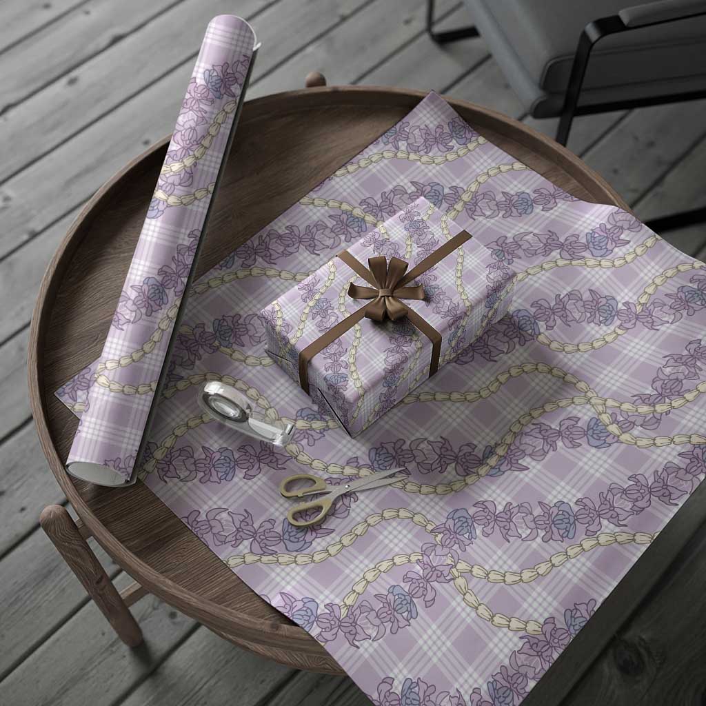 Pua Kalaunu Lei Wrapping Paper Palaka Pattern