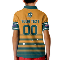 Custom Rugby Australia Kid Polo Shirt Junior Wallabies Go Champions