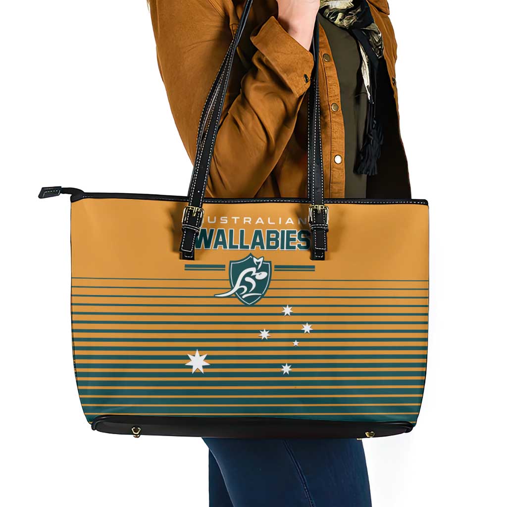 Rugby Australia Leather Tote Bag Junior Wallabies Go Champions