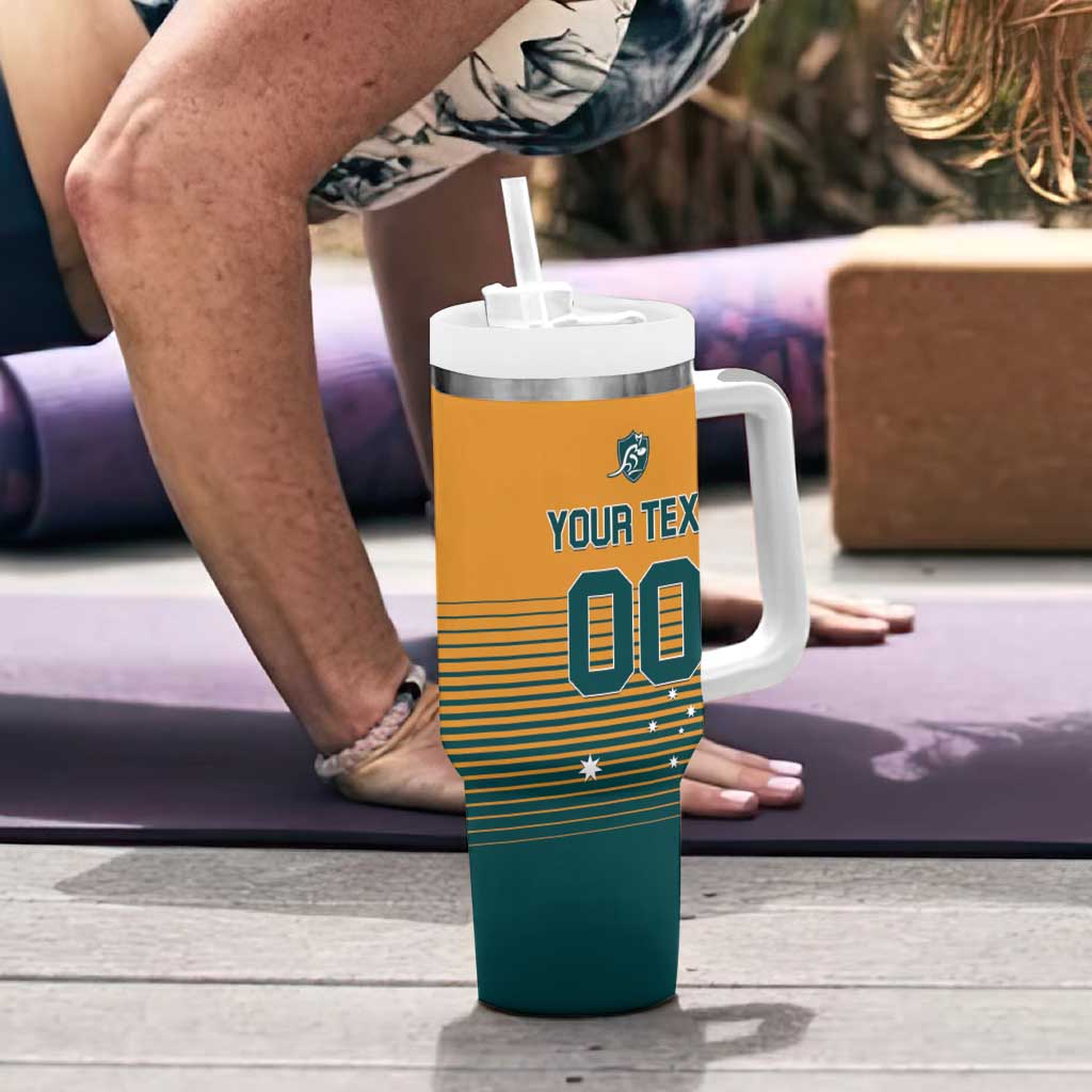 Custom Rugby Australia Tumbler With Handle Junior Wallabies Go Champions