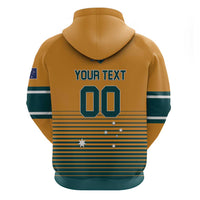 Custom Rugby Australia Zip Hoodie Junior Wallabies Go Champions LT01 - Polynesian Pride