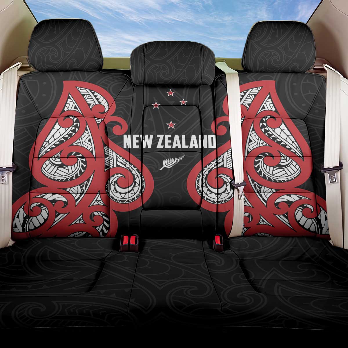 Rugby New Zealand Back Car Seat Cover Baby Black Go Champions