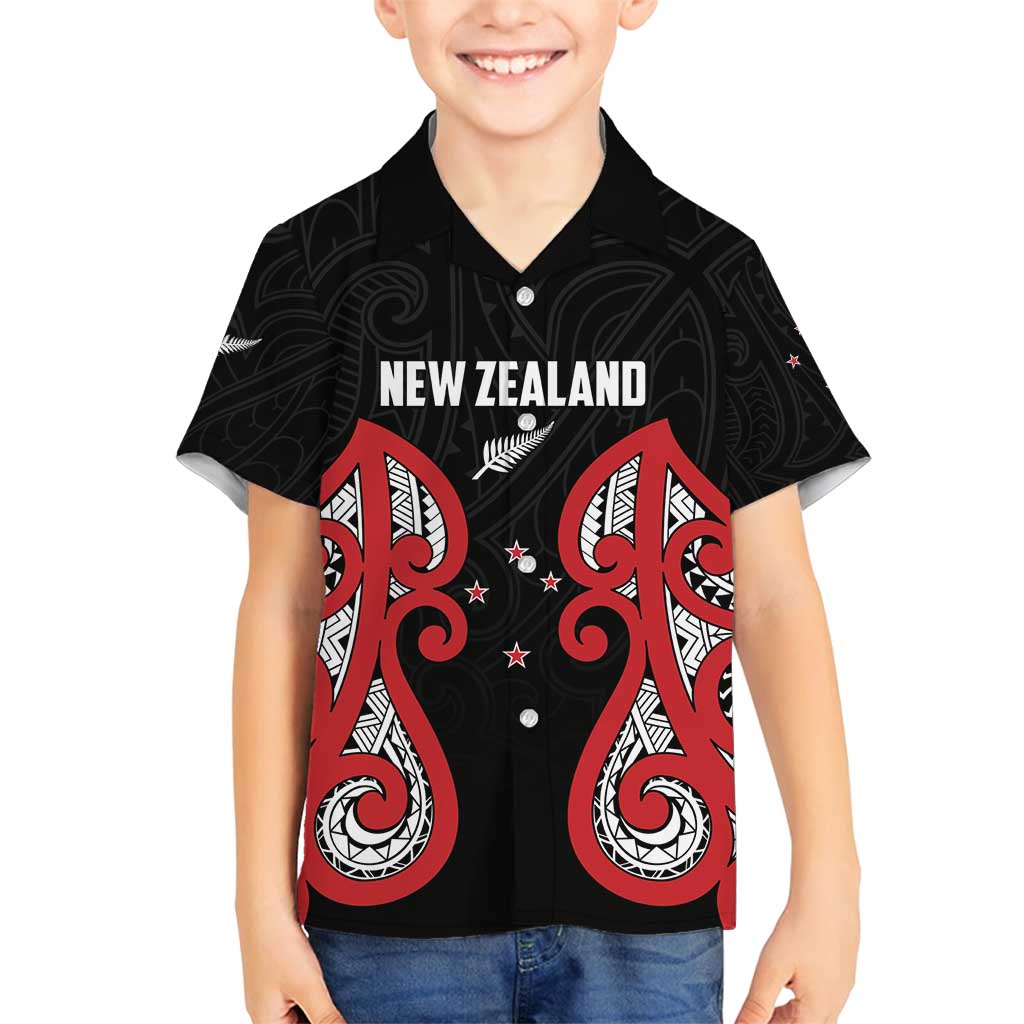 Custom Rugby New Zealand Family Matching Tank Maxi Dress and Hawaiian Shirt Baby Black Go Champions