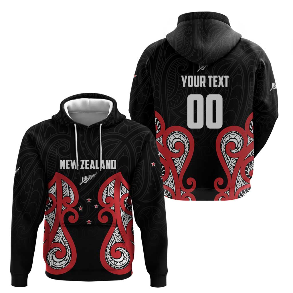 Custom Rugby New Zealand Hoodie Baby Black Go Champions