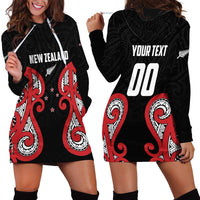 Custom Rugby New Zealand Hoodie Dress Baby Black Go Champions