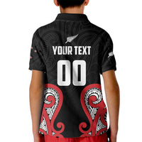 Custom Rugby New Zealand Kid Polo Shirt Baby Black Go Champions