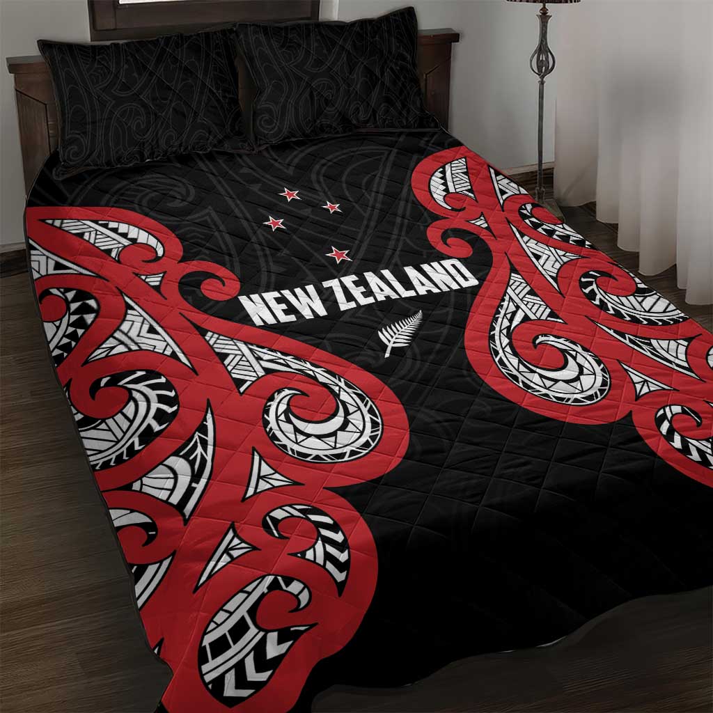 Rugby New Zealand Quilt Bed Set Baby Black Go Champions