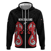 Custom Rugby New Zealand Zip Hoodie Baby Black Go Champions LT01 Zip Hoodie Black - Polynesian Pride