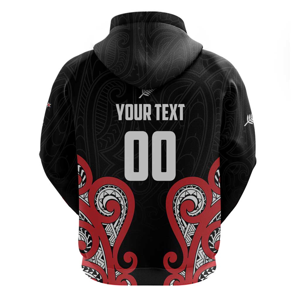 Custom Rugby New Zealand Zip Hoodie Baby Black Go Champions LT01 - Polynesian Pride