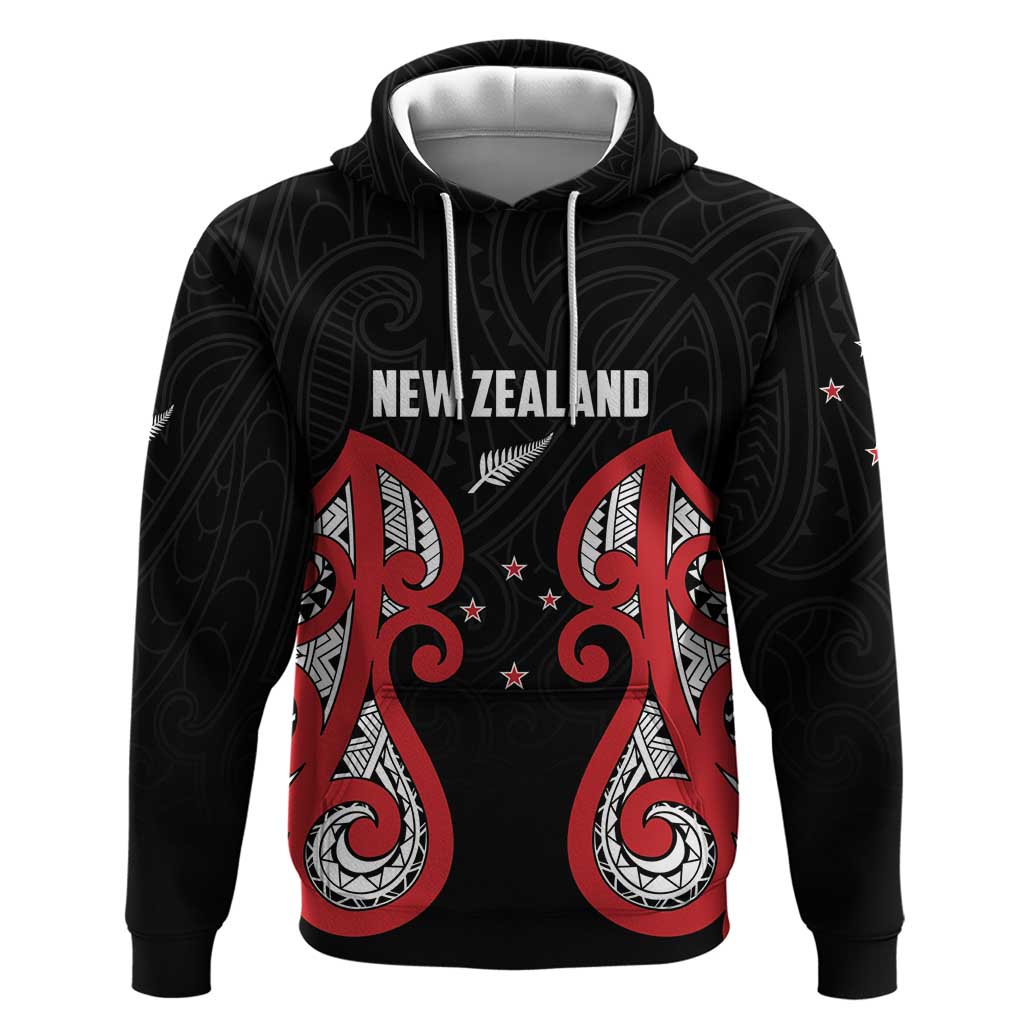 Custom Rugby New Zealand Zip Hoodie Baby Black Go Champions LT01 Pullover Hoodie Black - Polynesian Pride