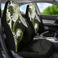 Monstera Plumeria Flowers Olive Green Car Seat Cover Polynesian Pattern LT01 - Polynesian Pride