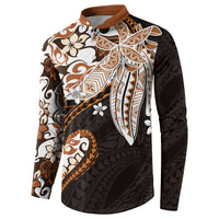 Monstera Plumeria Flowers Orange Button Sweatshirt Polynesian Pattern