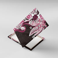 Monstera Plumeria Flowers Pink Canvas Wall Art Polynesian Pattern