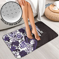 Monstera Plumeria Flowers Purple Bathroom Set Polynesian Pattern LT01 - Polynesian Pride