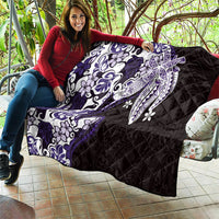 Monstera Plumeria Flowers Purple Quilt Polynesian Pattern LT01 - Polynesian Pride