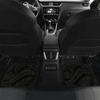 Monstera Plumeria Flowers Teal Car Mats Polynesian Pattern