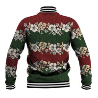 Hawaiian Hibiscus Christmas Color Baseball Jacket Unique