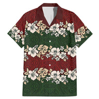 Hawaiian Hibiscus Christmas Color Family Matching Mermaid Dress and Hawaiian Shirt Unique