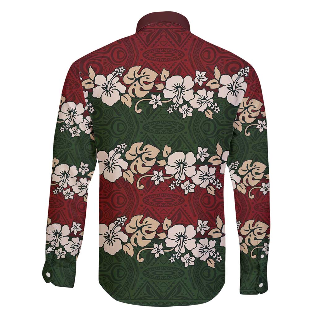 Hawaiian Hibiscus Christmas Color Family Matching Puletasi and Hawaiian Shirt Unique