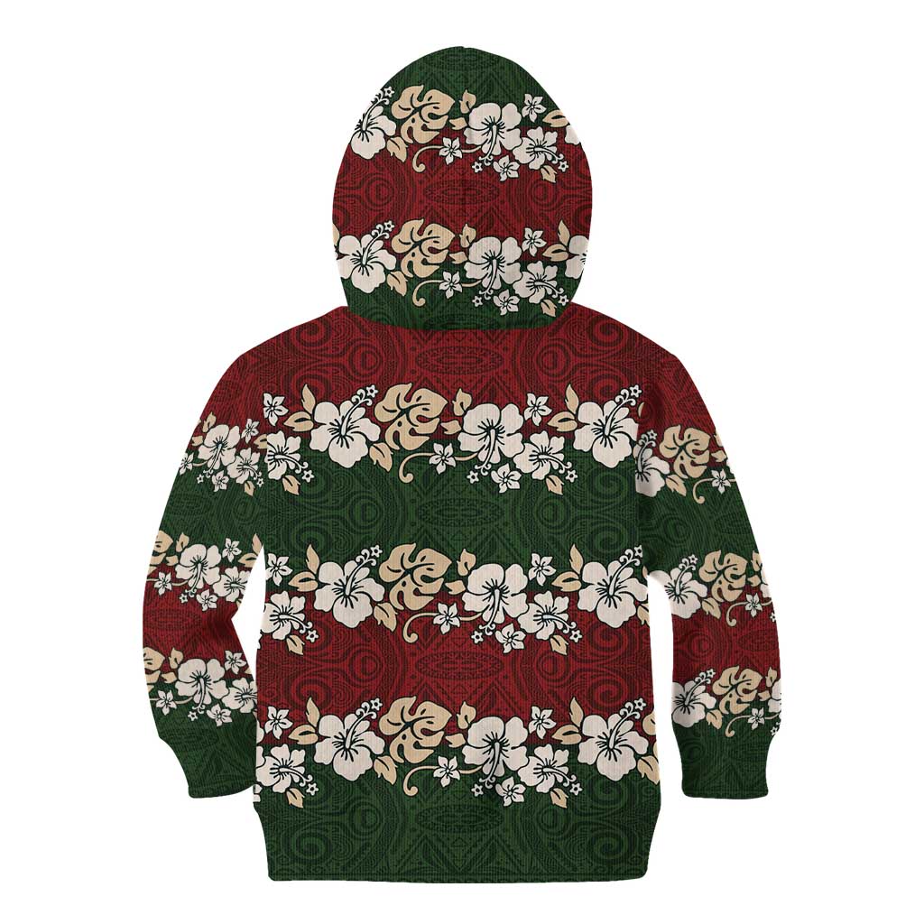 Hawaiian Hibiscus Christmas Color Kid Hoodie Unique