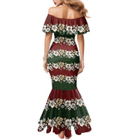 Hawaiian Hibiscus Christmas Color Mermaid Dress Unique