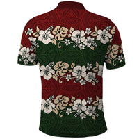 Hawaiian Hibiscus Christmas Color Polo Shirt Unique