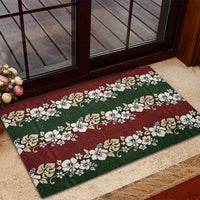 Hawaiian Hibiscus Christmas Color Rubber Doormat Unique