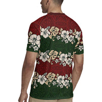 Hawaiian Hibiscus Christmas Color Rugby Jersey Unique