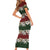 Hawaiian Hibiscus Christmas Color Short Sleeve Bodycon Dress Unique