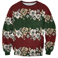 Hawaiian Hibiscus Christmas Color Sweatshirt Unique