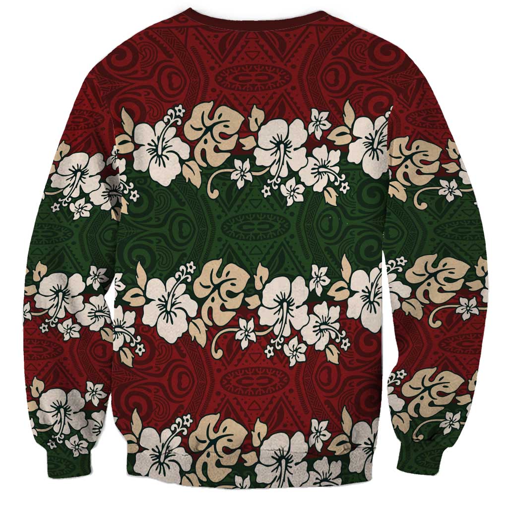 Hawaiian Hibiscus Christmas Color Sweatshirt Unique