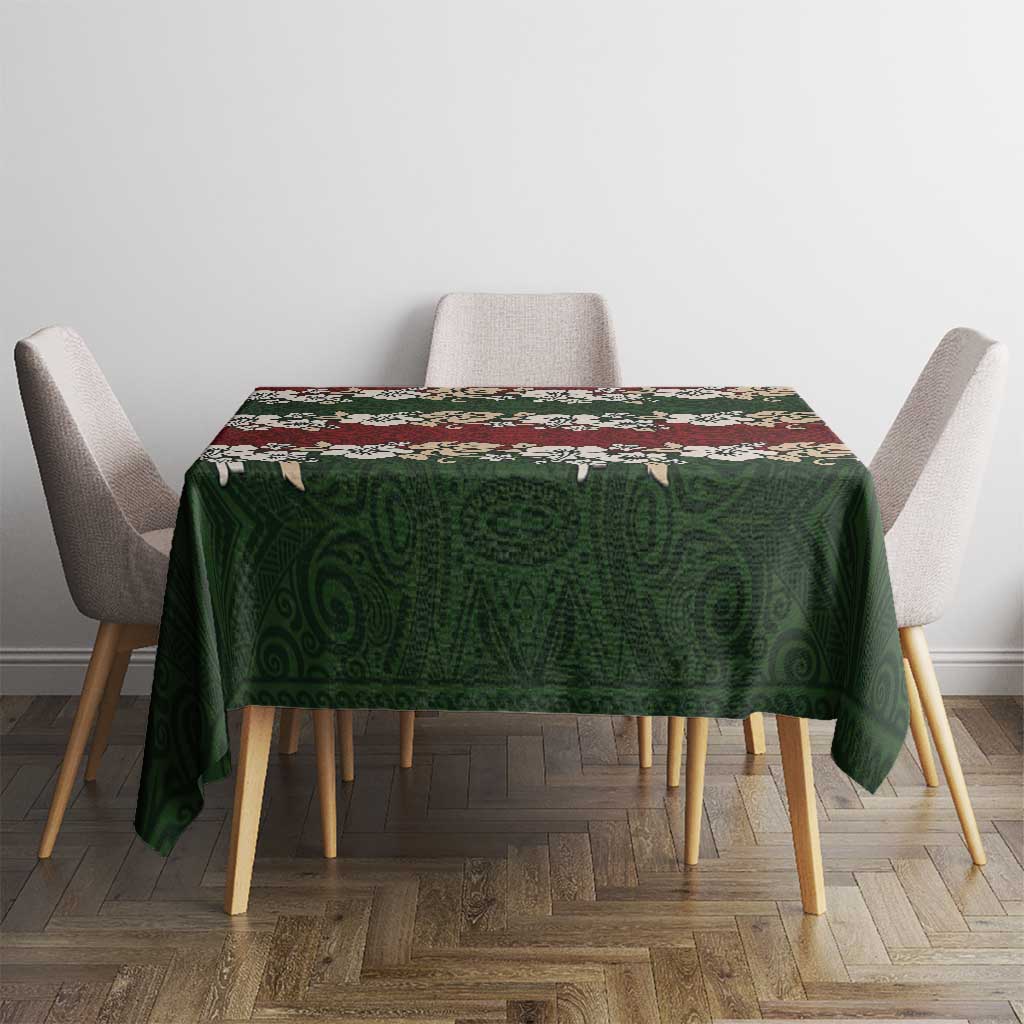 Hawaiian Hibiscus Christmas Color Tablecloth Unique
