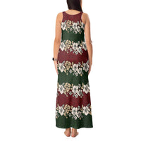 Hawaiian Hibiscus Christmas Color Tank Maxi Dress Unique
