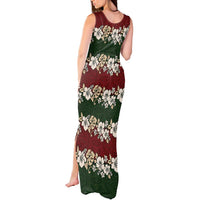 Hawaiian Hibiscus Christmas Color Tank Maxi Dress Unique