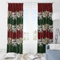 Hawaiian Hibiscus Christmas Color Window Curtain Unique