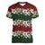 Hawaiian Hibiscus Christmas Color Women V-Neck T-Shirt Unique