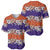 Hawaiian Hibiscus Baseball Jersey Orange and Purple Unique