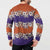 Hawaiian Hibiscus Button Sweatshirt Orange and Purple Unique