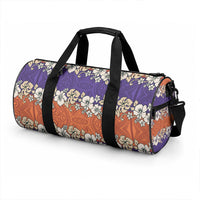 Hawaiian Hibiscus Duffle Bag Orange and Purple Unique LT01 - Polynesian Pride