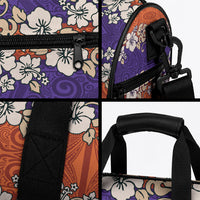 Hawaiian Hibiscus Duffle Bag Orange and Purple Unique LT01 - Polynesian Pride
