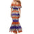 Hawaiian Hibiscus Mermaid Dress Orange and Purple Unique