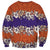 Hawaiian Hibiscus Sweatshirt Orange and Purple Unique
