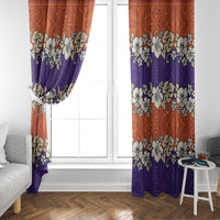 Hawaiian Hibiscus Window Curtain Orange and Purple Unique LT01 - Polynesian Pride